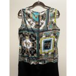 Madison Floral/Butterfly Sleeveless Sheath Dress Size Large ~ Black, Gold, White Black Photo 4