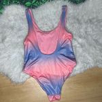 Cabana Del Sol Open back shimmer swimsuit ombre pink and purple XL Photo 4