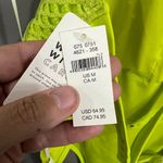 Aerie NWT Neon Green Jacquard Cut Out String One Piece Swimsuit Size Med Photo 6