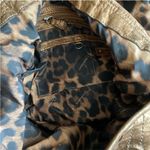 Vintage B. Makowsky Genuine Leather Shoulder Crossbody Bag Bronze Cheetah Purse Brown Photo 4