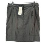 Eileen Fisher Skirt Womens 6 Black Linen Blend Pencil Straight Stretch TINY FLAW Photo 0