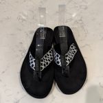 Coach  Jessalyn Signature Monogram Black Flip Flops Sandals thick sole Y2K preppy Photo 2