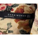 ZARA  Romantic Cottagecore Floral Crop Top Womens Medium Tan Pink Photo 2