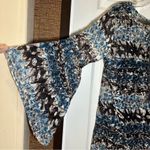 R Cinco Ranch Blue/Brown Lace 3/4 Sleeve Blouse M Size M Photo 4