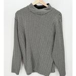 Duluth Trading Co Sweater Women XXL Black Cream Coolmax Mock Neck Long Sleeve Photo 0