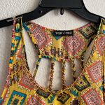 Top Chick Women's Chain Straps Yellow Geometric Pattern Tank Top Gold Size undefined Photo 3