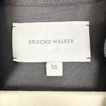 Brochu Walker  The Havana Top Size XS Boxy Ruffle Sleeve Lattice Trim Gray Photo 4