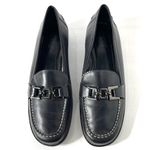 Franco Sarto Loafers Slip On Black Leather Shoes Size 11M Photo 2
