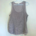 Habitat Sleeveless Shell Tank 100% Linen Blend Micro Check Top Sz XL Lagenlook Photo 1