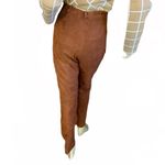 VINTAGE 1980'S SIENNA BROWN ARTISAN WEAR SUEDE PLEATED TROUSERS (XS) Photo 3