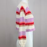 Billabong Women's Striped Sweater in Purple, Red, and Cream Photo 3