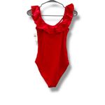 Old Navy  Red Ruffle Neckline One Piece Swimsuit Sz‎ S NEW Photo 1