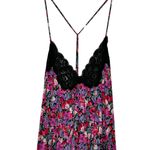 Vintage Vanity Fair Nylon‎ Floral Long Negligee Black Photo 1