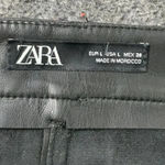 ZARA Black Punk Goth Vegan Faux Leather Cargo Mini Skirt Women’s Size Large L Photo 2