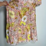 Loft  Babydoll Mini Dress Puff Sleeve Square Neck Floral Tiered Cottage Fairy 14 Photo 3