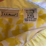 L.L.Bean Women's White & Yellow Butterfly Short Sleeve Button Down Shirt Photo 5
