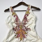Zimmermann NWOT  TEDDY PLUNGE 1PC in IVORY PAISLEY Swimsuit Size 2 Photo 4