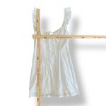 White Fox Boutique White Fox White Summer Crush Mini‎ Dress Size Small Ruffled Frill Sleeve Photo 2