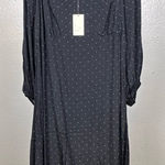 A New Day Black Long Sleeve Dress with White Dots Photo 0