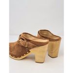 Veronica Beard  Dacey Women Mules Brown Suede Heeled Clogs Studded Retro US 9.5 M Photo 6
