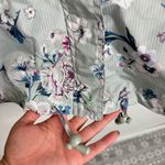 Vera Bradley Gray Floral Windbreaker Rain Jacket Hoodie Drawstring Waist Pockets Photo 5