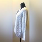 Aerie - Cream V-Neck Sweater with Ribbed Knit Size M Photo 2