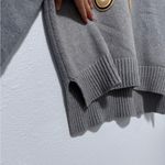 New York Laundry  Gray Sweater with Gingerbread Design Photo 3