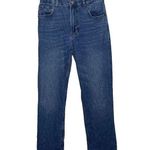 Reformation  High Rise Straight Whiskering Zipper Blue Jeans Laguna Wash Size 28 Photo 5