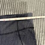 Lululemon Lulu Vertical Stripes Cropped Leggings Womens Size 6 Blue Calf Slits Photo 2