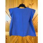 Three Dots  Periwinkle v neck double gauze cotton top size XL nwt (6223) Photo 4