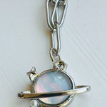Free People Dichroic Glass Saturn Necklace Photo 1