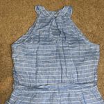 J. McLaughlin  Adelaide Striped Linen Jumpsuit Blue White 10 Photo 5