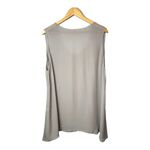 Silk Sleeveless Tunic Top Gray Minimalist Elegant Casual Dressy Women Size 2X Photo 4