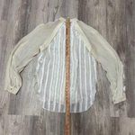3.1 Phillip Lim Sheer Blouse Ruffle Trim Long Sleeve Top Ivory Size 2 Photo 6