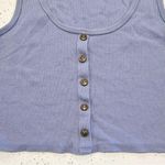 Bozzolo  Purple Buttoned Cropped Tank Top - Size: Medium Photo 2
