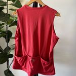 REI Women’s Cycling Jersey Zip Sleeveless Red Size Large Back Pocket Photo 5