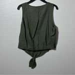 EXPRESS Women Dark Green Sleevelesstie knot Top size XS Photo 4