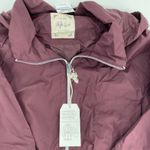 Style & Co Style Co Lightweight Packable Anorak Jacket Burgundy Drawstring Hood Zip Size 2 Photo 5