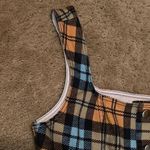 Urban Outfitters  Orange Blue Plaid Button Jumper Photo 3