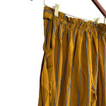 See You Monday Women's  Pants, Wide Leg, Yellow & Black Striped, Size L Photo 3