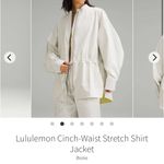 Lululemon cinch waist stretch shirt jacket bone size large Photo 2