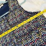 Daniel Rainn  Women's M Shift Dress Multicolor Herringbone Short Pleats Buttons Photo 2