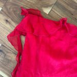 Amanda Uprichard Chelsey Dress in Silk Chiffon Red Photo 3