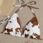 SheIn  Brown and White Cow Print Bikini Photo 1