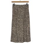 Sanctuary Flowy Midi Skirt Womens S Tan Black Cheetah Print Y2K Boho Indie 90s Photo 3