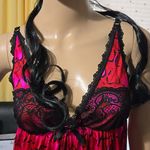 Smart & Sexy Elegant  Vibrant Pink and Black Lace Chemise Photo 1
