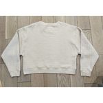 Nation Ltd Ozzie quilted Crop Crew sweatshirt Sand Beige Tan Size M - MSRP $185 Photo 10
