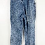 CHIC Vintage Acid Wash High Rise Flat Front Pocket Mom Jeans, Size 8 Blue Photo 1