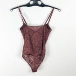 Free People INTIMATELY  Double Dare Chocolate Lace Corset Thong Bodysuit Size XS Photo 1