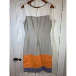 Banana Republic  Linen‎ Shift Dress Womens 8 Color Block Preppy Office Church Photo 3